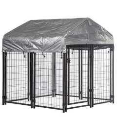 Heavy-duty welded wire dog kennel
