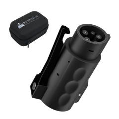 MCEVKELN Tesla to J1772 Adapter - J1772 Car to Tesla Charger| Compact| Double Locks| 80A 250V| Free case, Tesla to J1772 Charging Adapter for All SAE J1772 EVs with Tesla Chargers