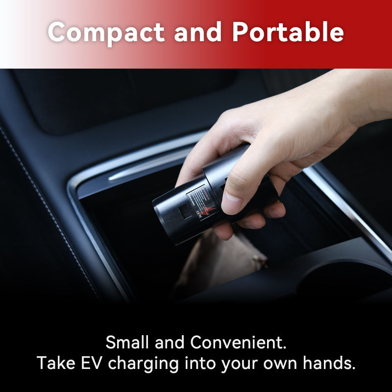 MCEVKELN J1772 to Tesla Charger Adapter, 80A| 240 V AC| Portable | Free Travel Bag| Compatible with Tesla Model 3, Y, S, X,Easily Charge Tesla in All Level 1 &2 J1772 Charging Station