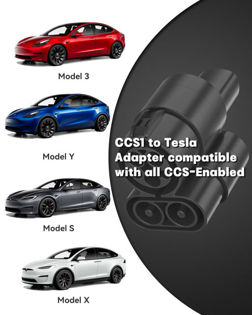 MCEVKELN CCS Adapter for Tesla,Charge Tesla at All CCS1 Charging Stations, 400Amps, Portable DC Fast Charging Adapter for Tesla Owners Only(Compatible with Tesla Model 3/Y/S/X)