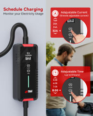 MCEVKELN Type 2 EV Charger- 32A EV Charging Cable with Australian 3 Pin Plug|Scheduled Charging|5M| Compatible with All IEC 62196 EV, Tesla/BYD/MG/Cupra/Polestar