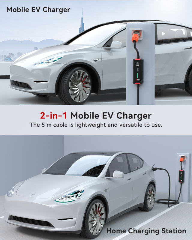 MCEVKELN Type 2 EV Charger- 32A EV Charging Cable with Australian 3 Pin Plug|Scheduled Charging|5M| Compatible with All IEC 62196 EV, Tesla/BYD/MG/Cupra/Polestar