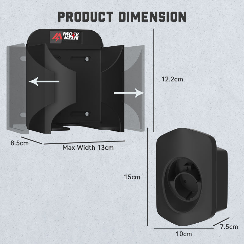 J1772 EV Charger Holder| Wall Mount EV Charging Holder, Charging Cable Organizer