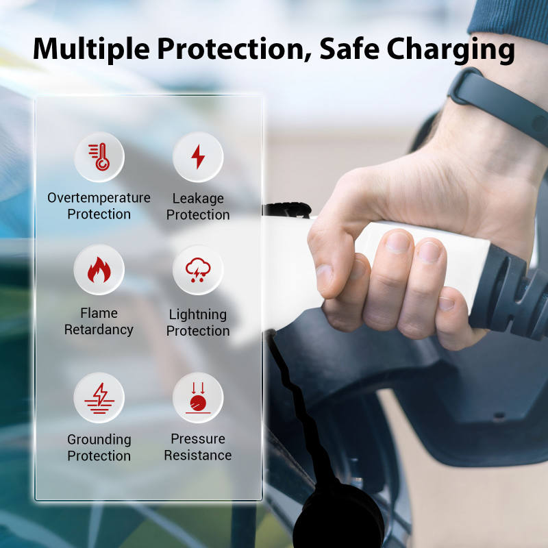 Portable EV Charger EV Charging Cable 6-40A Level 2 NEMA 14-50 Plug 25FT/7.62m