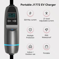Portable EV Charger EV Charging Cable 6-40A Level 2 NEMA 14-50 Plug 25FT/7.62m
