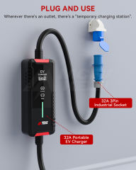 MCEVKELN Type 2 Charging Cable CEE 7kW- EV Charger Type 2 32A| 1-Phase| 7M Mode 3 Charging Cable | Switchable Current 6A-32A