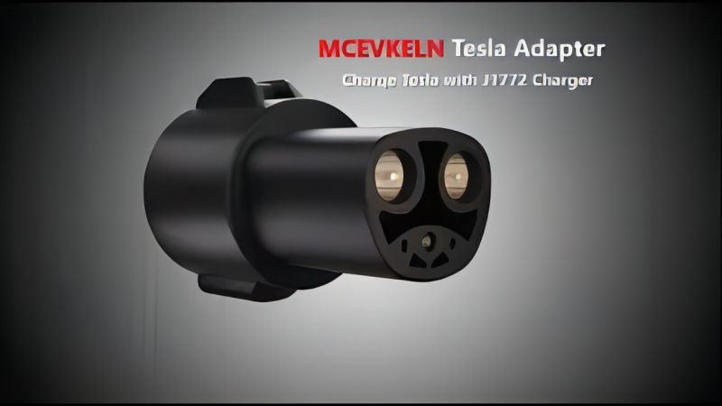MCEVKELN J1772 to Tesla Charger Adapter, 80A| 240 V AC| Portable | Free Travel Bag| Compatible with Tesla Model 3, Y, S, X, Easily Charge Tesla in All Level 1&2 J1772 Charging Station