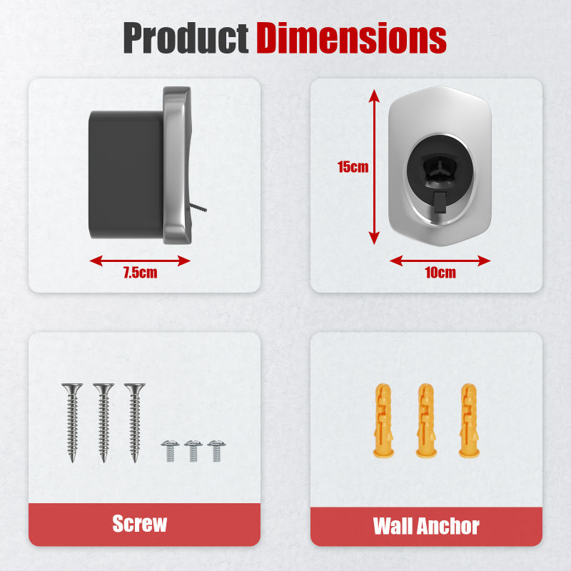 NACS Tesla Charging Cable Dock, Black/Silver/White Option