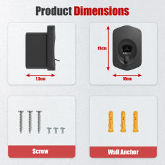 MCEVKELN Tesla Charger Holder, Car Tesla Charging Cable Organizer | Nozzle-Holster Dock | Wall Mount | Screws | NACS | Black & Silver Optional | Electric Vehicle Holder & Wall box Accessories for Tesla Owners