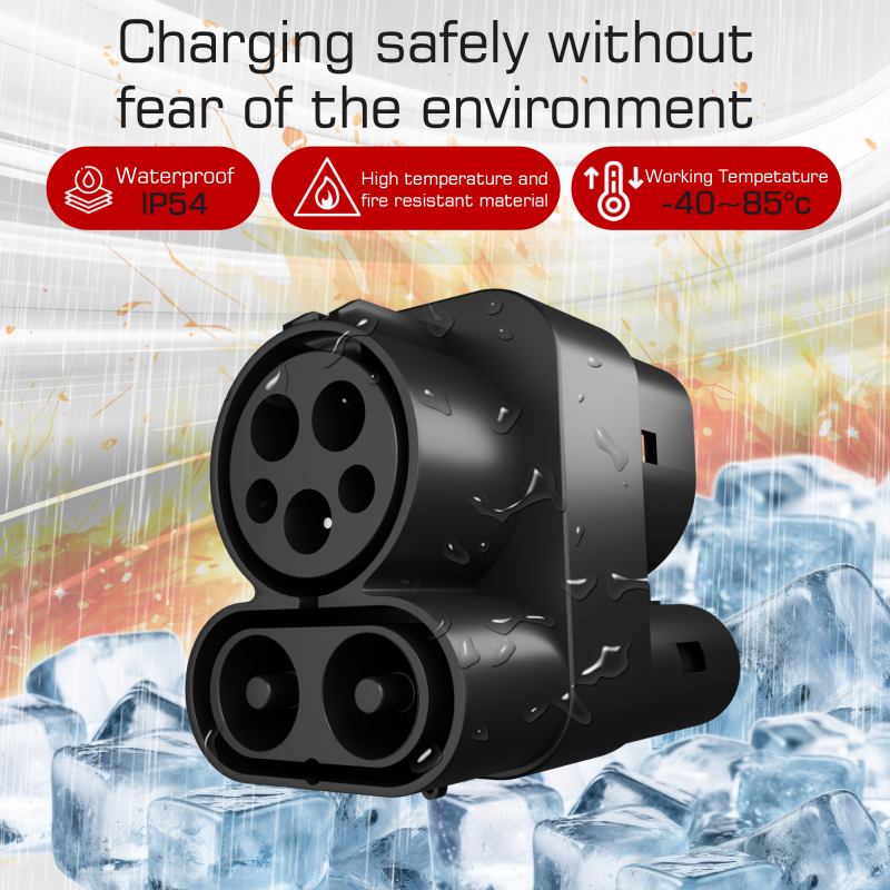 MCEVKELN CCS1 to CCS2 EV Charger Adapter for DC Fast Charging, 1000V 200A, CCS1 to CCS2 Charging Connector for Electric Vehicles