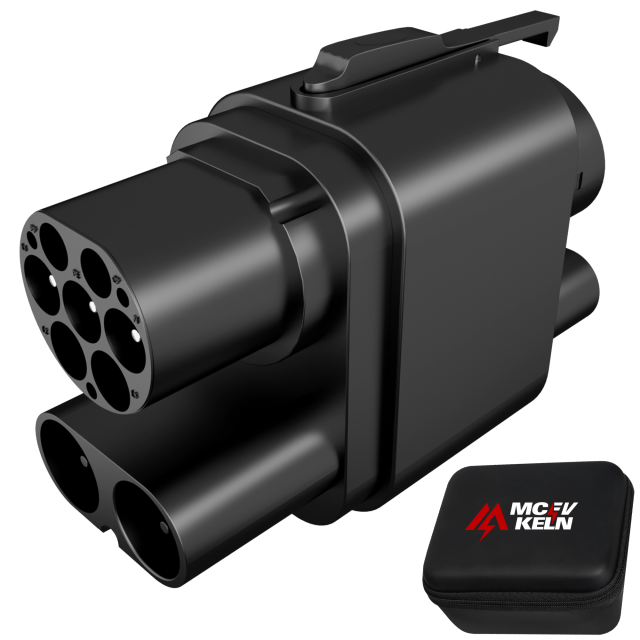 MCEVKELN CCS2 to CCS1 EV Adapter for DC Fast Charging, High-Speed 1000V 250A, Up to 250KW Charging, Converter for CCS1 EVs