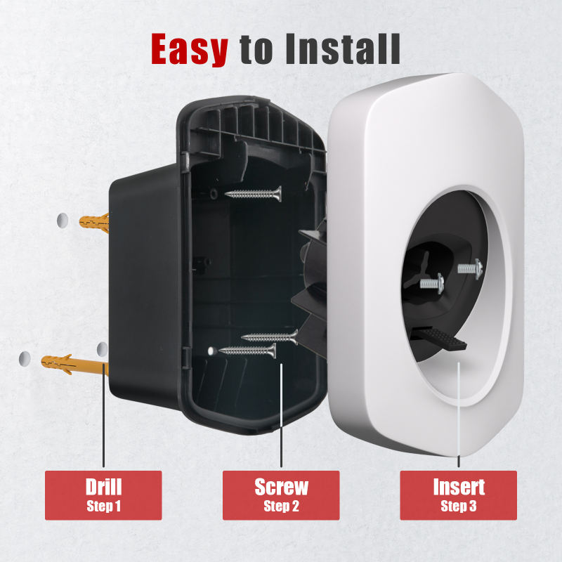 NACS Tesla Charging Cable Dock, Black/Silver/White Option