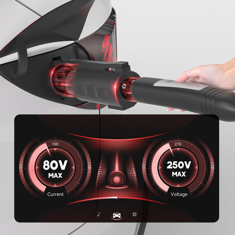 MCEVKELN EV Charging Adapter From Tesla to J1772 | Max 80Amp 250V | Double Locks | Free case | NACS to J1772 Charging Adapter For All SAE J1772 EVs With Tesla Wall Destination Mobile Chargers
