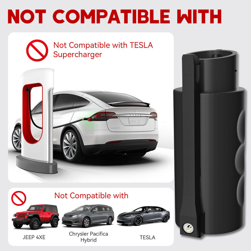 MCEVKELN EV Charging Adapter From Tesla to J1772 | Max 80Amp 250V | Double Locks | Free case | NACS to J1772 Charging Adapter For All SAE J1772 EVs With Tesla Wall Destination Mobile Chargers