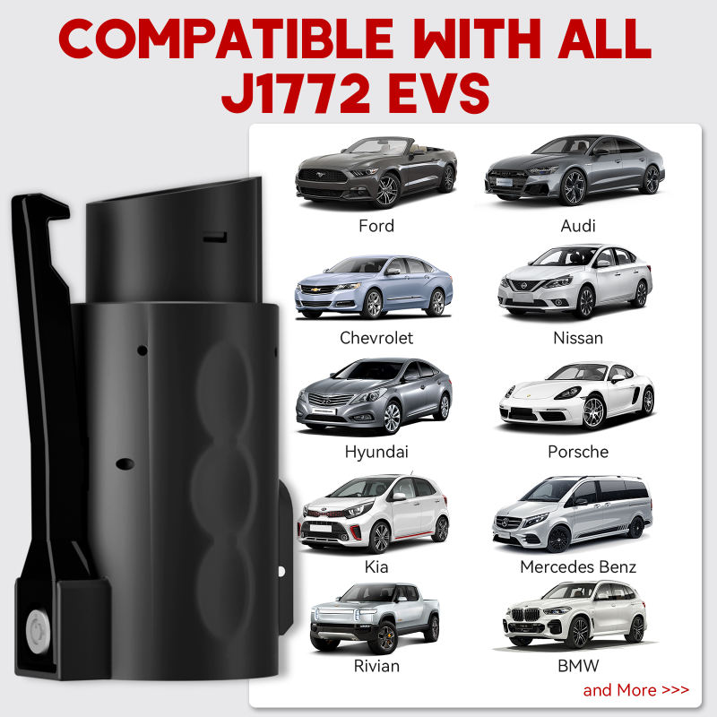 MCEVKELN EV Charging Adapter From Tesla to J1772 | Max 80Amp 250V | Double Locks | Free case | NACS to J1772 Charging Adapter For All SAE J1772 EVs With Tesla Wall Destination Mobile Chargers