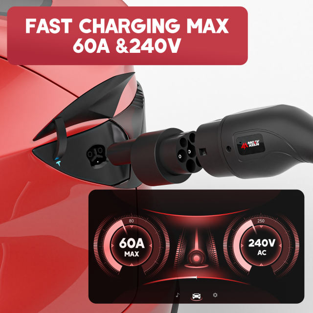 Type 2 to NACS EV Charging Adapter | Compatible with US Tesla