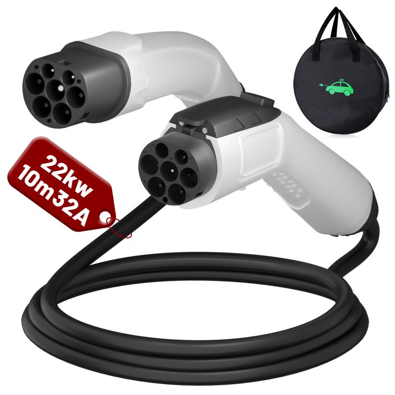Type 2 to GBT 32A 22KW EV Charging Cable