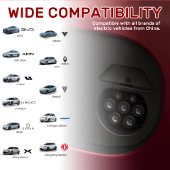 Type 2 to GBT EV Charging Adapter, 32A 250V 3-Phase