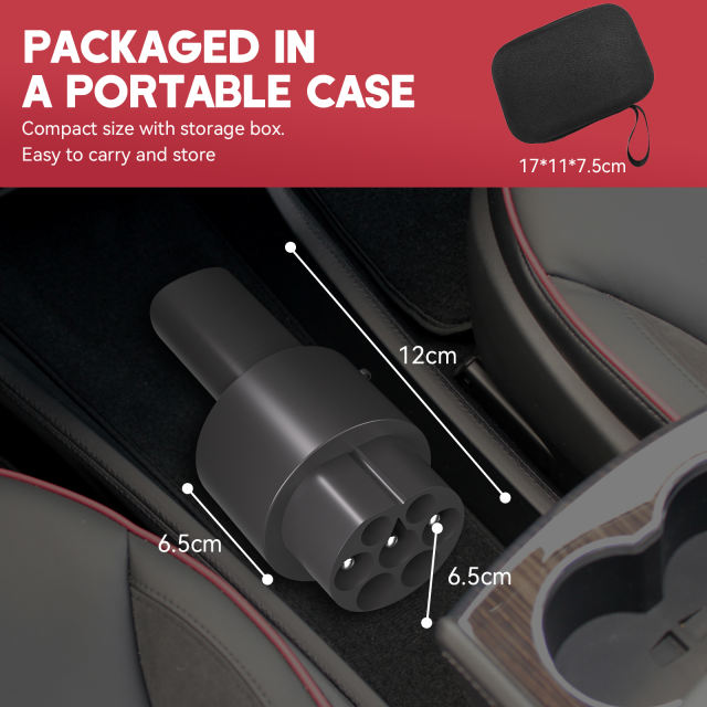 Type 2 to NACS EV Charging Adapter | Compatible with US Tesla