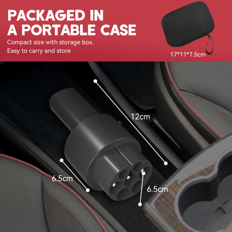 Type 2 to NACS EV Charging Adapter | Compatible with US Tesla
