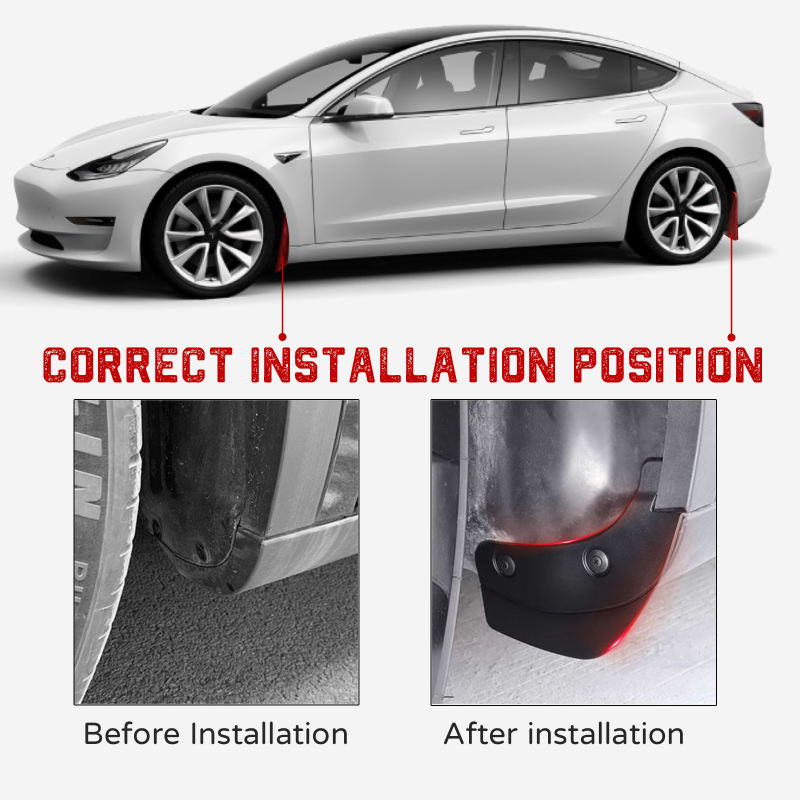 Tesla Model 3 Highland Mud Flaps Set of 4 (2024)
