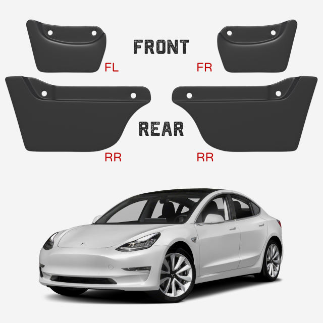 Tesla Model 3 Mud Flaps - Set of 4 (2020-2023)