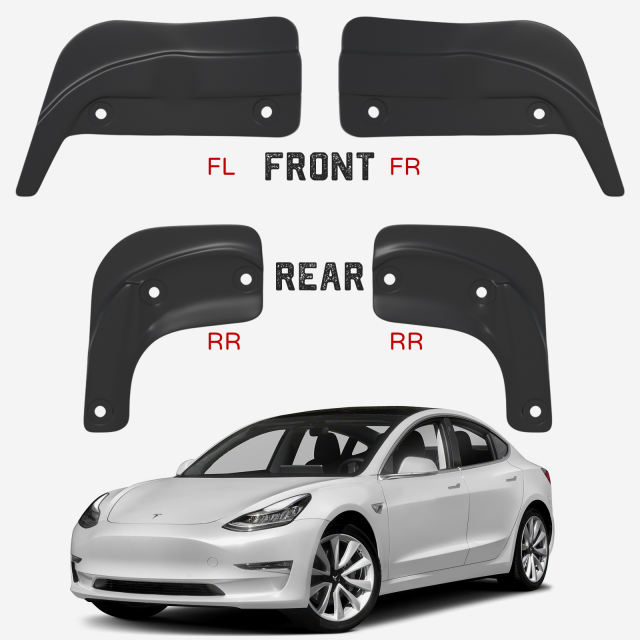 Tesla Model 3 Highland Mud Flaps - Set of 4 (2024)