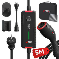 Portable Type 2 EV Charger 6A-15A with Australian 15A Plug, IP65 Rated, 5M/10M Cable Optional With Carry Bag