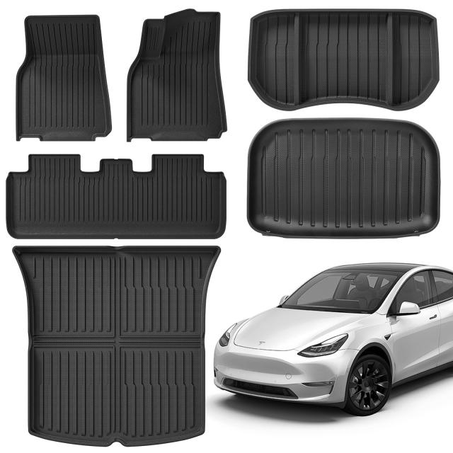 Tesla Model Y Floor Mats 2020-2024 | Custom Fit All-Weather TPE Cargo Liner【Australia Only】