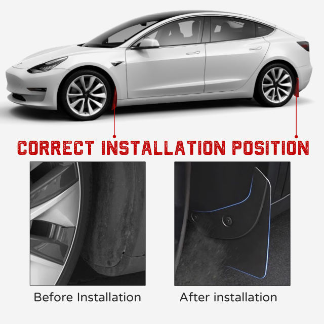 Tesla Model 3 Mud Flaps - Set of 4 (2020-2023)