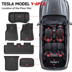 Tesla Model Y Floor Mats 2020-2024 | Custom Fit All-Weather TPE Cargo Liner【Australia Only】