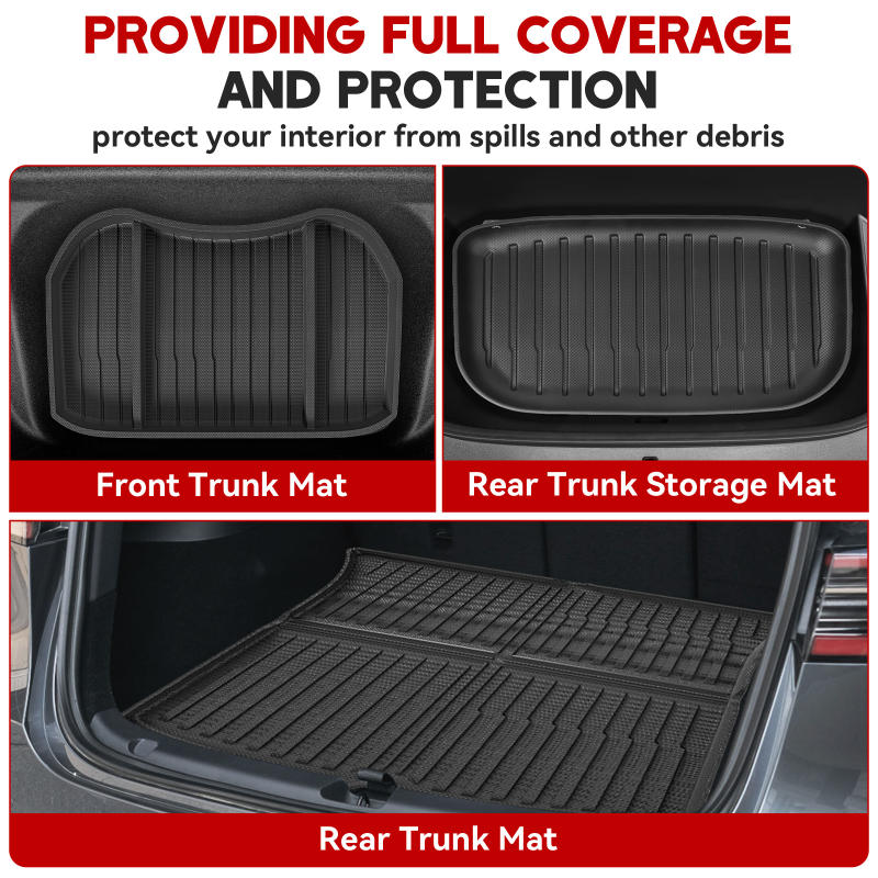 Tesla Model Y Floor Mats 2020-2024 | Custom Fit All-Weather TPE Cargo Liner【Australia Only】