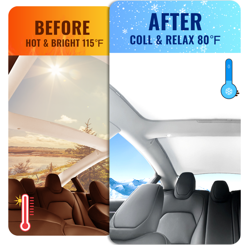 Tesla Model 3 & Highland Glass Roof Sunshade（2021-2024）