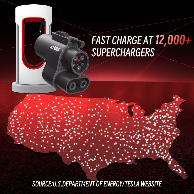 500A/1000V  NACS to CCS1 EV Adapter for Tesla Superchargers
