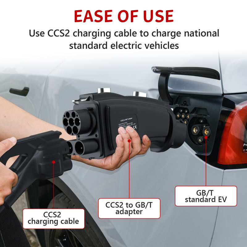 CCS2 to GB/T Adapter for EV Fast Charging, 250A 1000V Connector