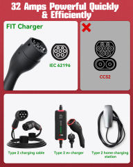 Type 2 EV Charging Extension Cable 5M/7M Optional