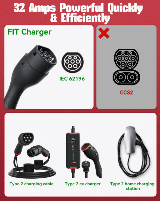 Type 2 EV Charging Extension Cable 5M/7M Optional