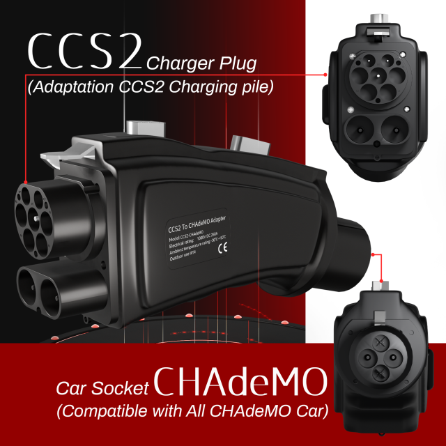 CCS2 to CHAdeMO DC Fast EV Charging Adapter 1000V 250A