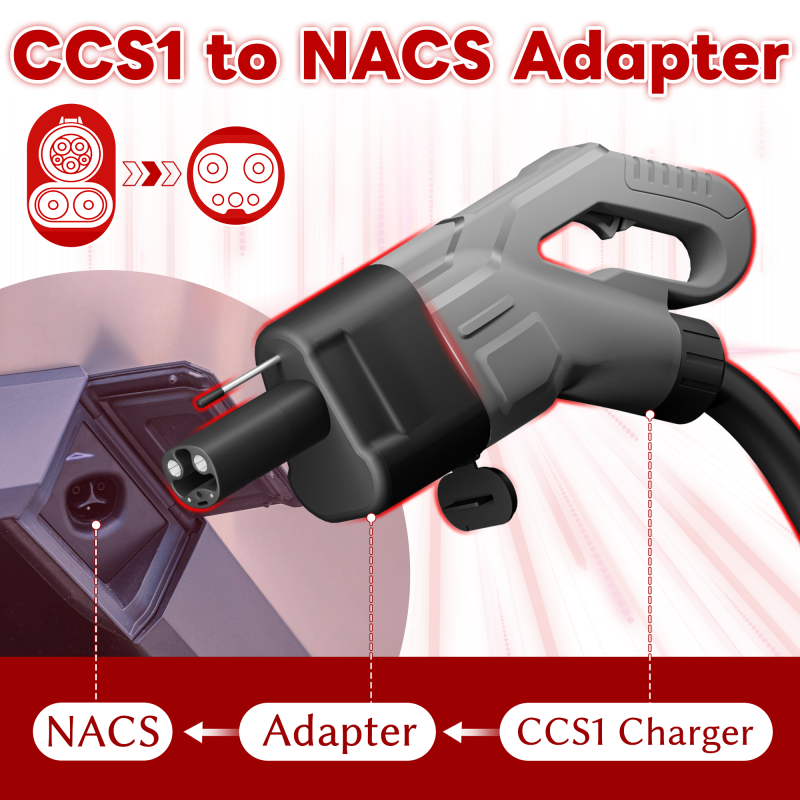 MCEVKELN CCS1 to NACS Adapter for Cybertruck (500A/1000V)