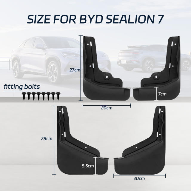 Mud Flaps Splash Guards for BYD SEALION 07 2024-2025 Mudguard Fender