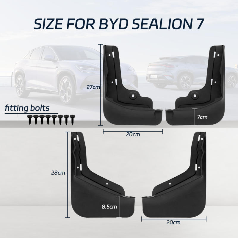 Mud Flaps Splash Guards for BYD SEALION 07 2024-2025 Mudguard Fender