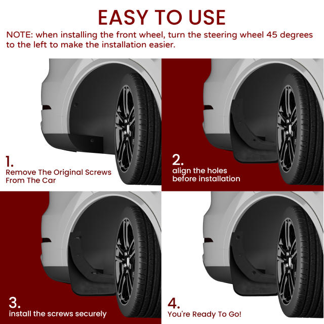 4PCS  Mud Flaps Splash Guards for MG ZS ZST EV ZS11 2020-2024 Mudguard Fender