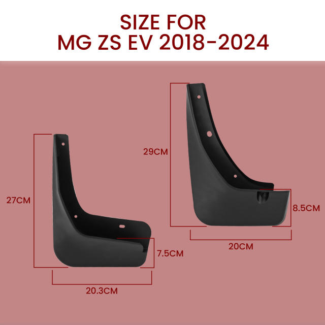 4PCS  Mud Flaps Splash Guards for MG ZS ZST EV ZS11 2020-2024 Mudguard Fender