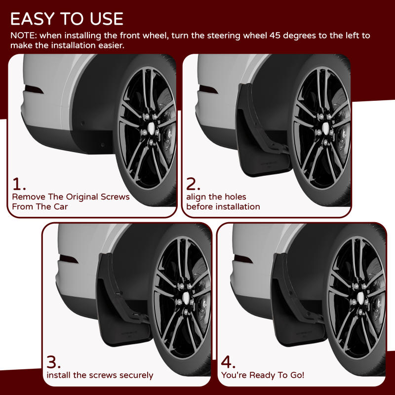 4PCS  Mud Flaps Splash Guards for MG 4 EV Mulan Hatchback 2022 2023 Mudguard Fender