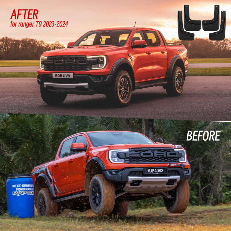 4PCS  Mud Flaps Splash Guards for for Ford Ranger T9 2023 Next Gen Mudguard Fender