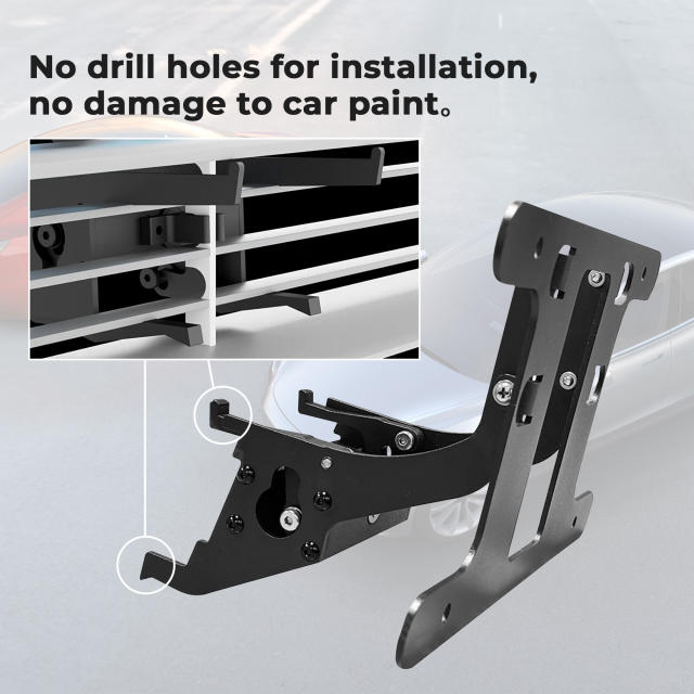 2024 Anti-Theft  Airflow Front License Plate Holder  Tesla Model 3  2024