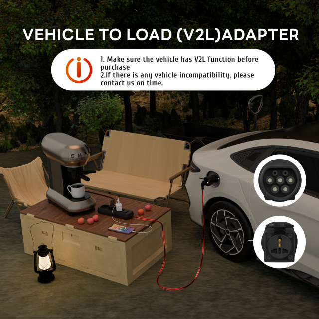 Type 2 V2L Adapter for BYD, MG, Hyundai Discharging
