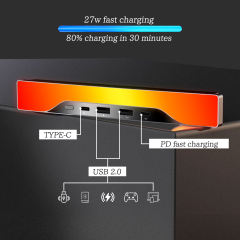 USB Charger Console Led Light  Multi Port for 2021 2022 2023 2024 Tesla Model 3/Y
