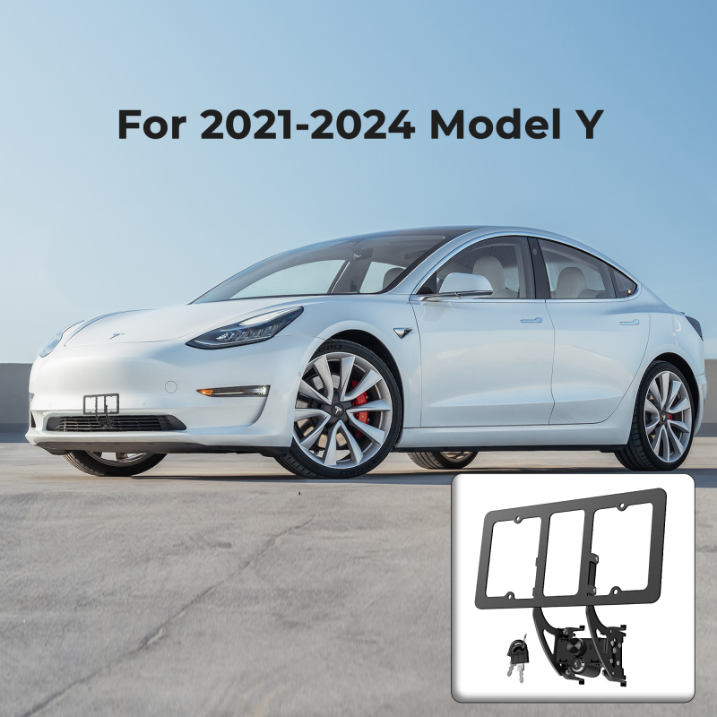 Anti-Theft  Airflow Front License Plate Holder for  Tesla Model 3  2024/Model Y2021-2024