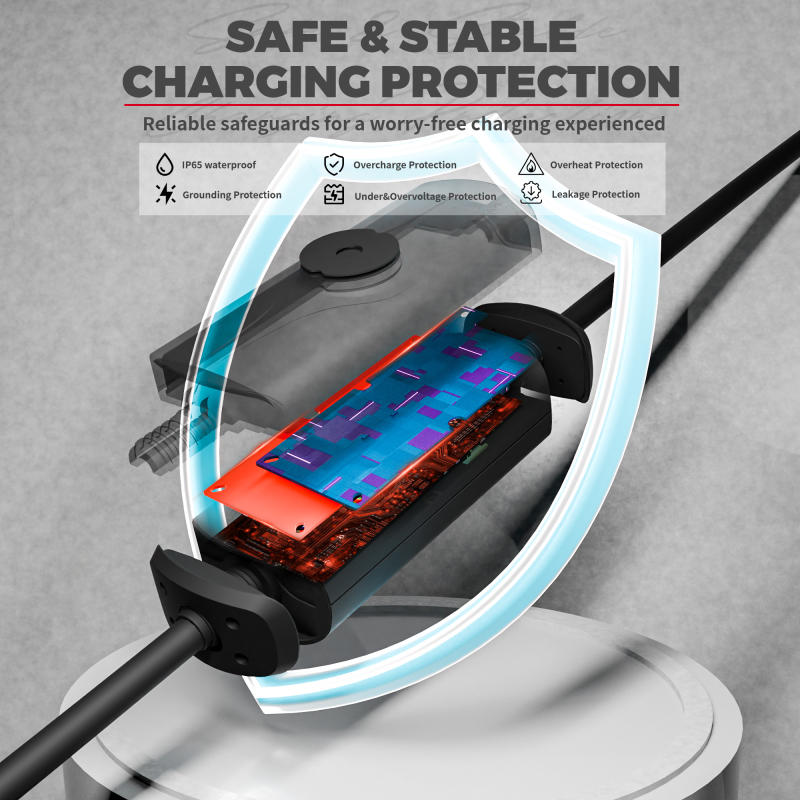 Portable J1772 EV Charger 16A with NEMA14-50 Plug, IP65 Rated, 21ft Cable With Carry Bag